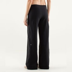 Lululemon Black "Still Grounded" Wide Leg Track Pants